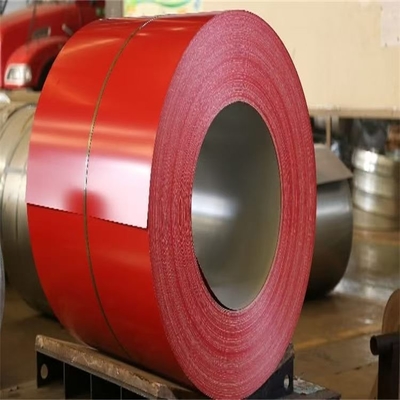 PPGI 0,09-0,7 Spessore lamiere di acciaio preverniciate galvanizzate bobina di colore colore rosso